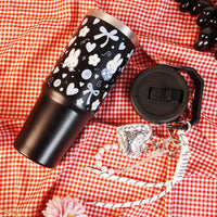 She Is Magic Printed Tumbler with Handle & Straw | Reusable Travel Cup | Stylish Everyday Drinkware