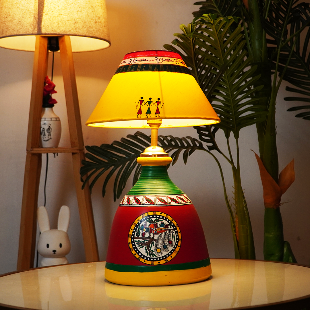 Solara FolkGlow Lamp – Handpainted Ethnic Decor Light