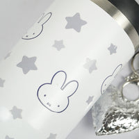 Bunny Print Tumbler with Handle & Lanyard | Reusable Travel Cup | Cute Everyday Drinkware