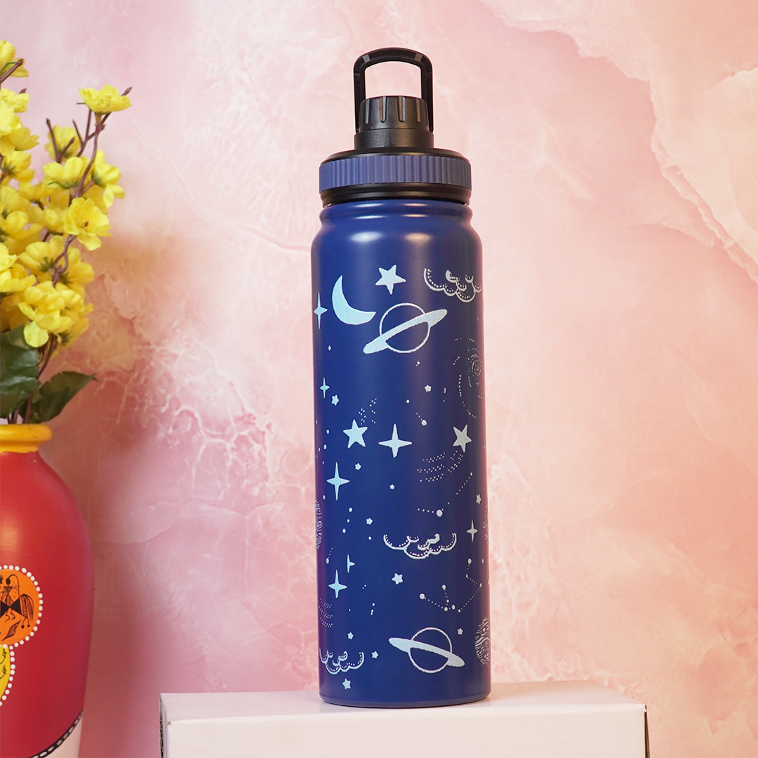 Galaxy Print Stainless Steel Water Bottle