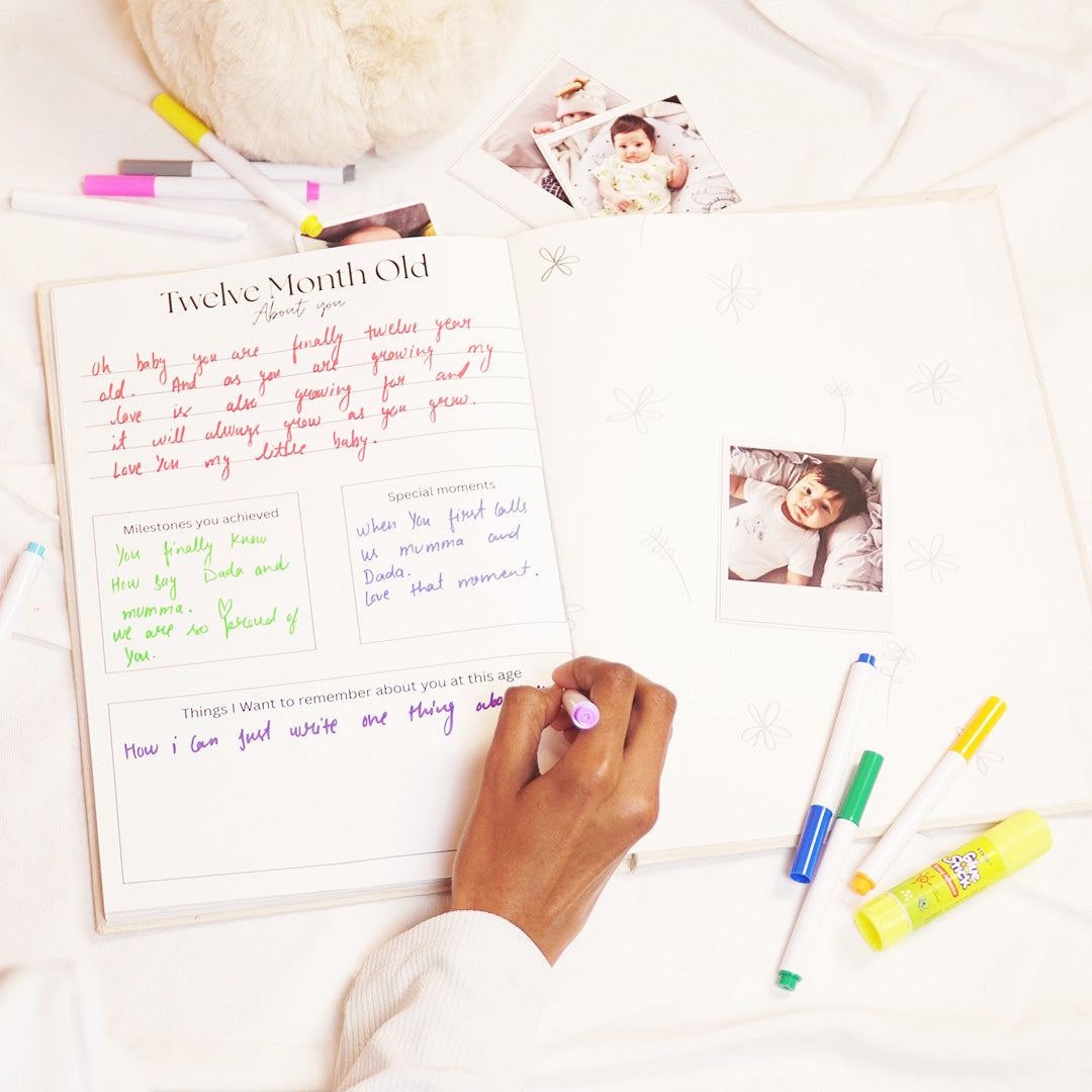 Baby Milestone Keepsake & Photo Album