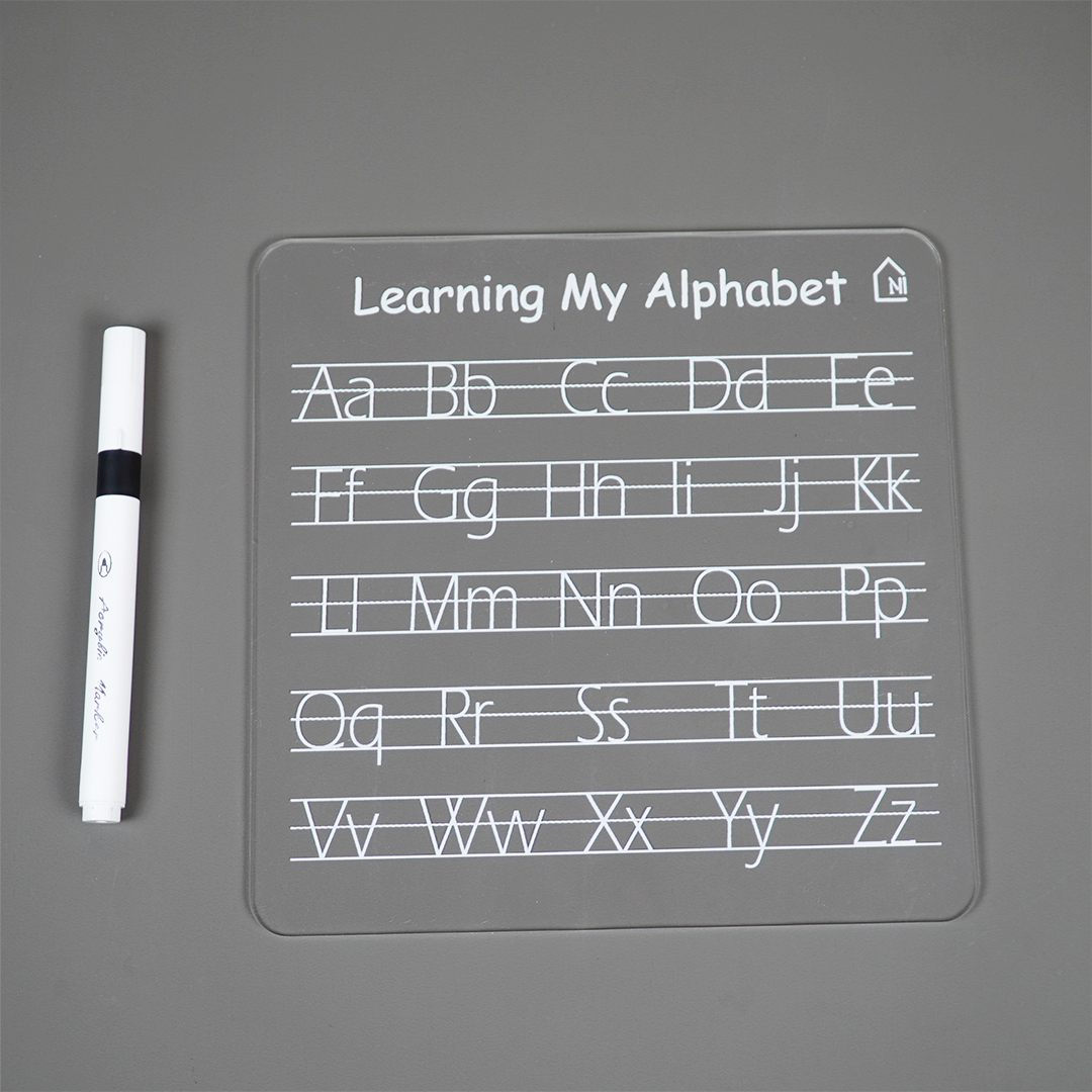 Reusable Alphabet Learning Writing Board for Kids with pen box & Cleaning Cloth