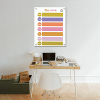 Colorful Acrylic Milky Weekly Planner Board – Reusable Wall Organizer for Home, Office & Study