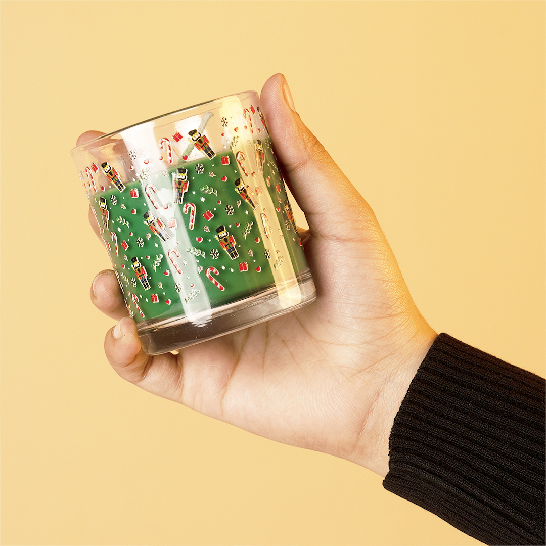 Set-3 Christmas Nutcracker Scented Glass Candles