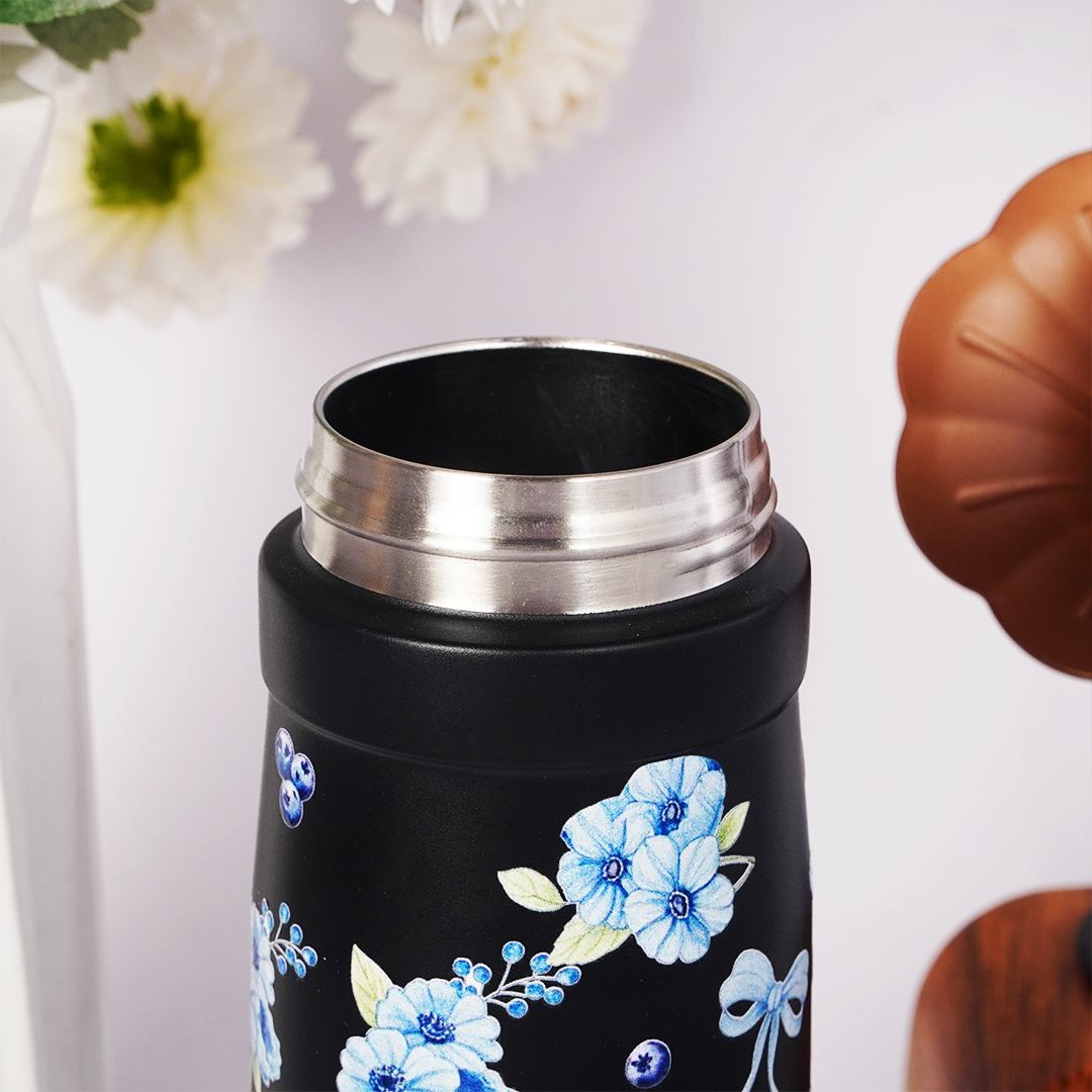 Midnight Bloom Tumbler — Leakproof & Insulated