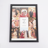 Personalized Wedding Photo Collage Frame with Names | Custom Couple Memory Frame