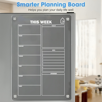 Minimal Acrylic Weekly Planner – Magnetic Fridge Board for Notes, To-Dos & Appointments