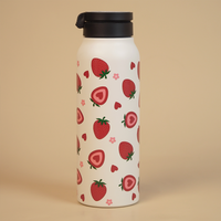 Strawberry Design Stainless Steel Water Bottle