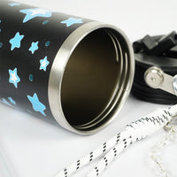 Star Print Tumbler with Handle & Straw | Reusable Travel Cup | Stylish Everyday Drinkware