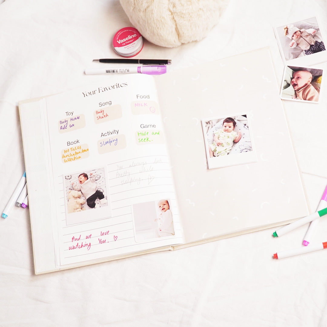 Baby Milestone Keepsake & Photo Album