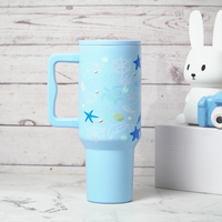 Aqua Marine Insulated Tumbler — Leakproof & Insulated (Sky Blue)