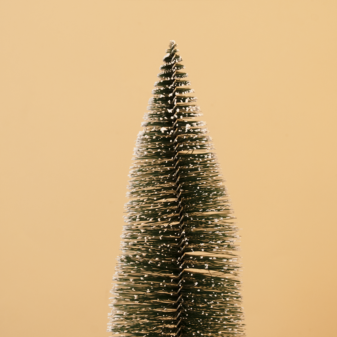 Set 2 Mini Snowy Christmas Tree