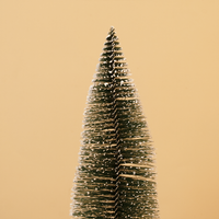 Set 2 Mini Snowy Christmas Tree