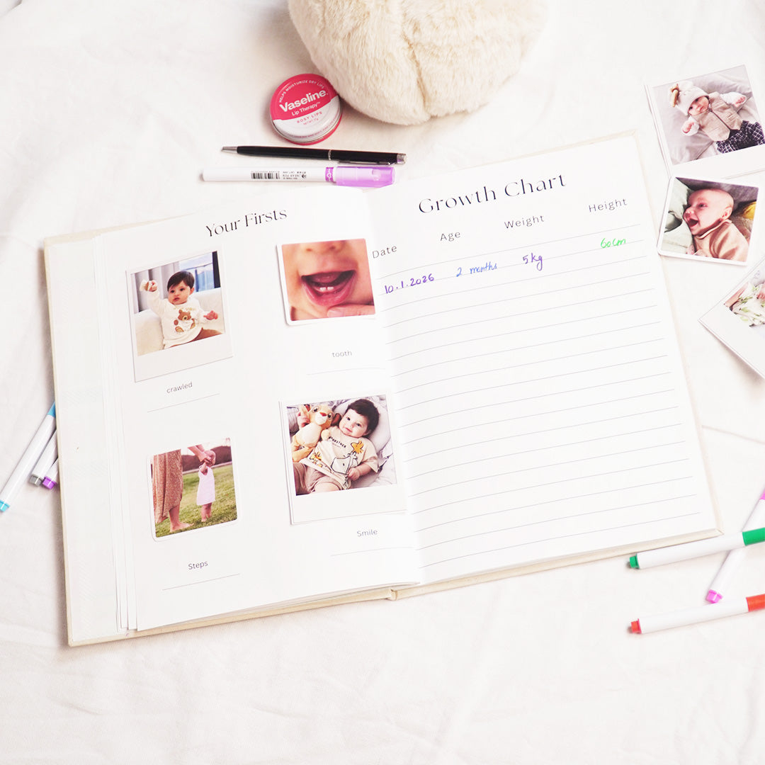 Baby Milestone Keepsake & Photo Album