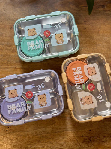 Personalized Bear Family Bento