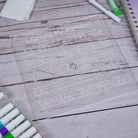 Reusable Alphabet Learning Writing Board for Kids with pen box & Cleaning Cloth