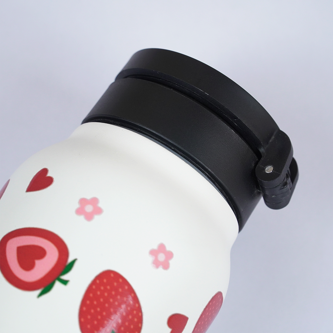 Strawberry Design Stainless Steel Water Bottle