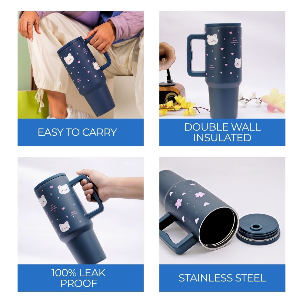 Cute Bear Tumbler with Handle