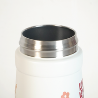 Floral Stainless Steel Tumbler with Charm & Handle