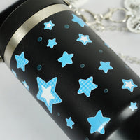 Star Print Tumbler with Handle & Straw | Reusable Travel Cup | Stylish Everyday Drinkware