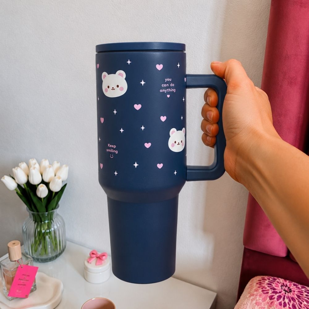 Cute Bear Tumbler with Handle