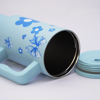 Bow with Flower 40oz Insulated Tumbler – Sky  Blue