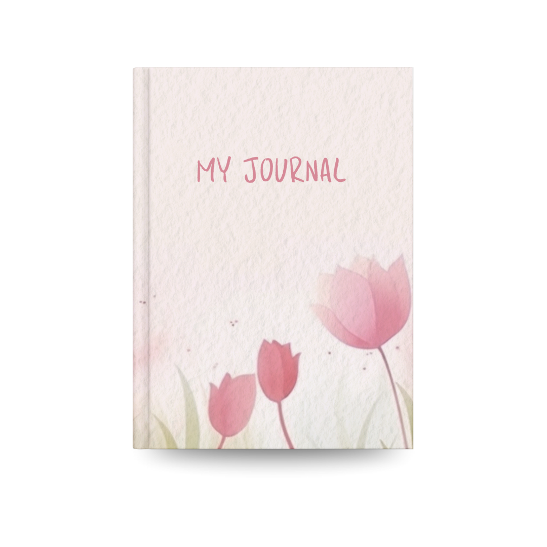 Aesthetic Journal Notebook | Minimal Floral Daily Diary