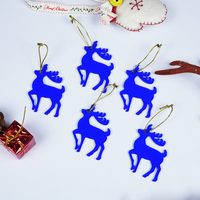 Blue Deer designed Christmas Decoration Ornaments- Set of 6