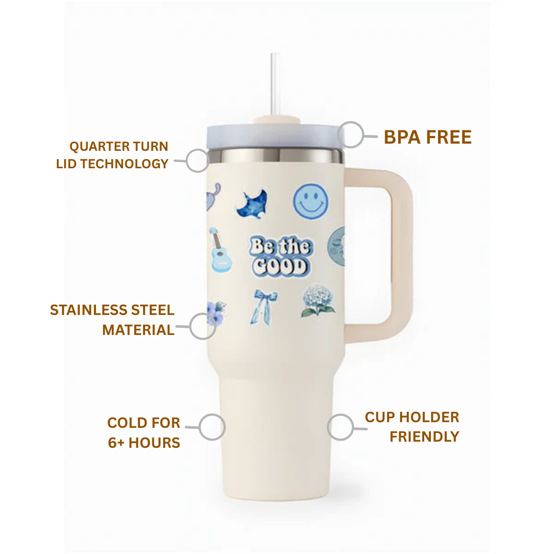 Sticker Splash Aqua Daydream Tumbler