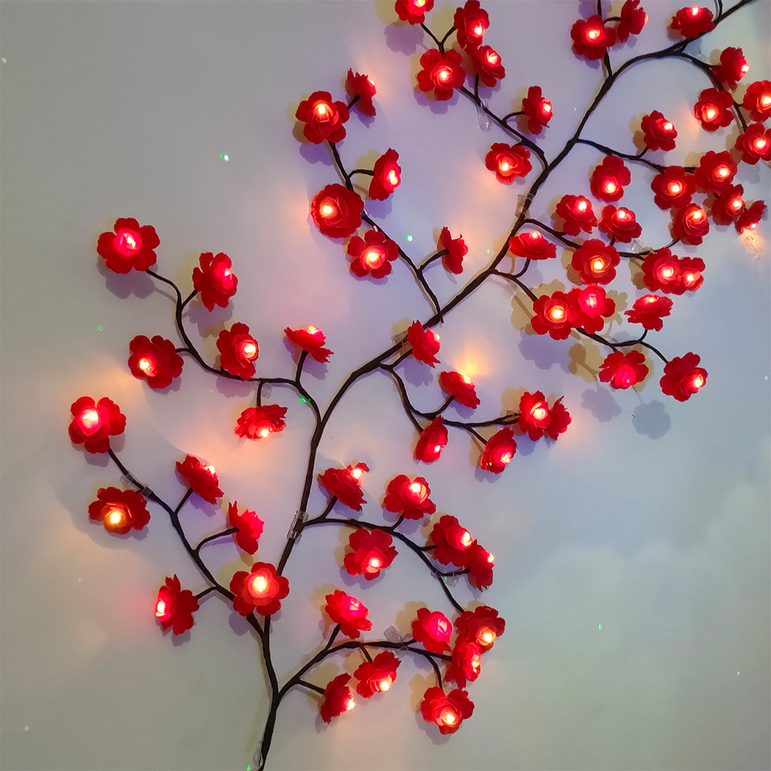 MEMORIES INSITE™ RED ROSE TREE BRANCH WALL LIGHT