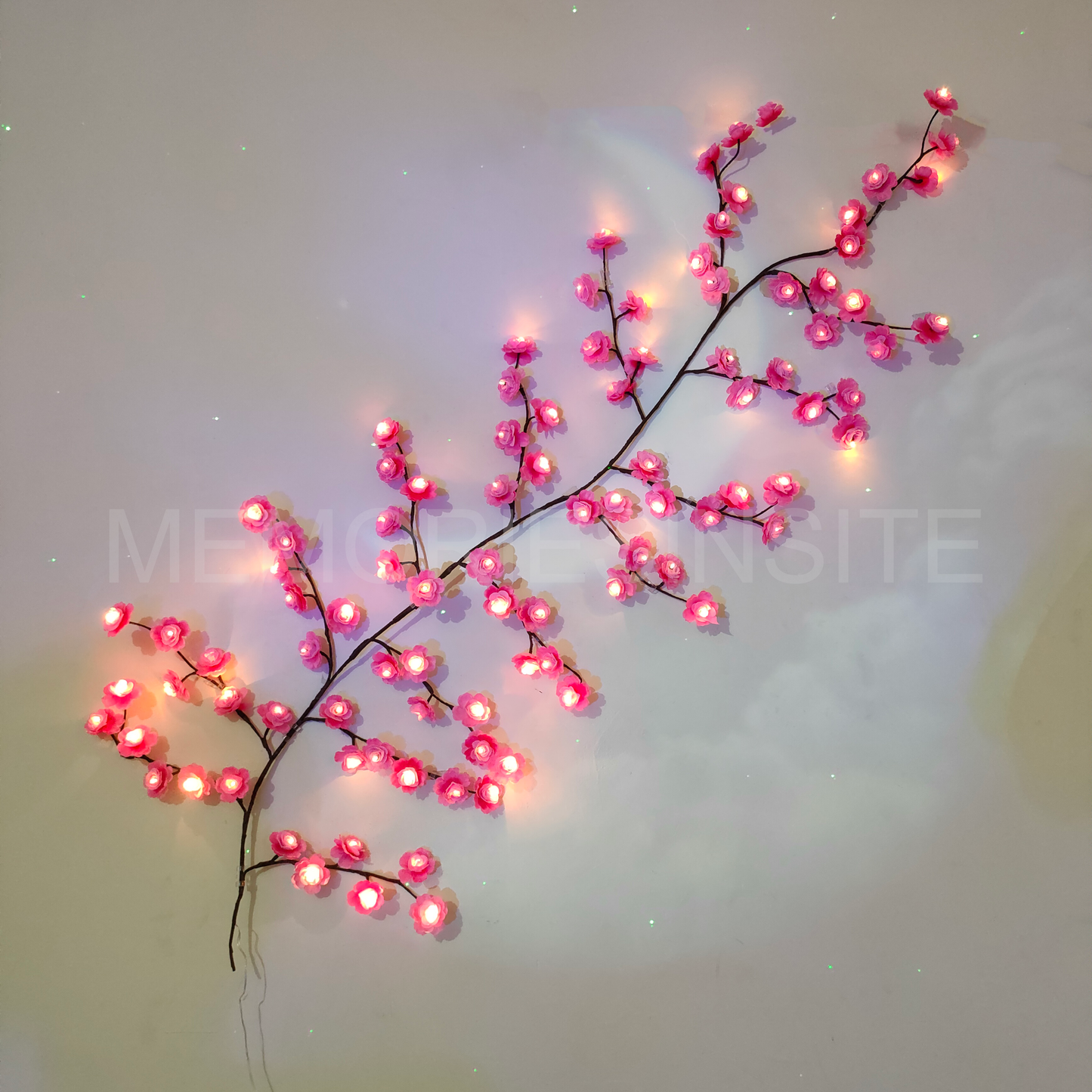 MEMORIES INSITE™BRANCH LIGHT PINK ROSE CHERRY BLOSSOM TREE BRANCH LIGHTING