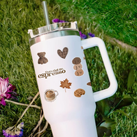 Cute Aesthetic Wrap Brown tumbler