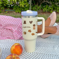 Cute Aesthetic Wrap Brown tumbler