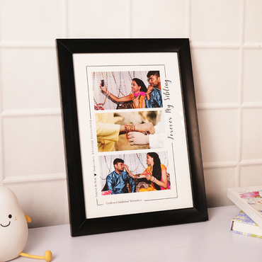 Personalized  LOVEING Brother Sister Photo ON RAKHI Frame Gift