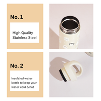 Cute Penguin Design Vacuum Insulated Tumbler – 490ml Hot & Cold Stainless Steel Bottle with Carry Loop Lid