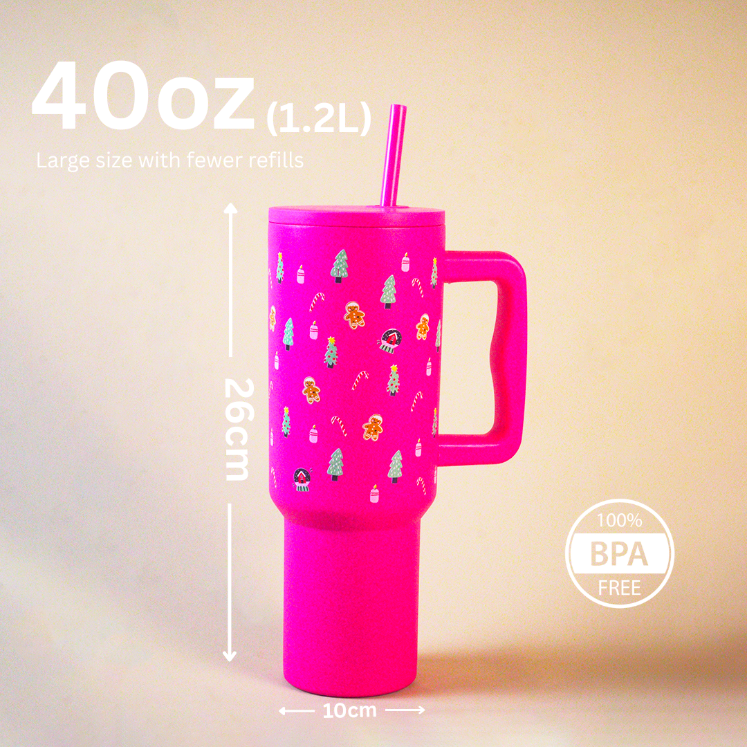 Winter Christmas Wonderland Tumbler – Pink Edition