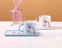 Unicorn Ceramic Coffee Mug with Tray/Saucer