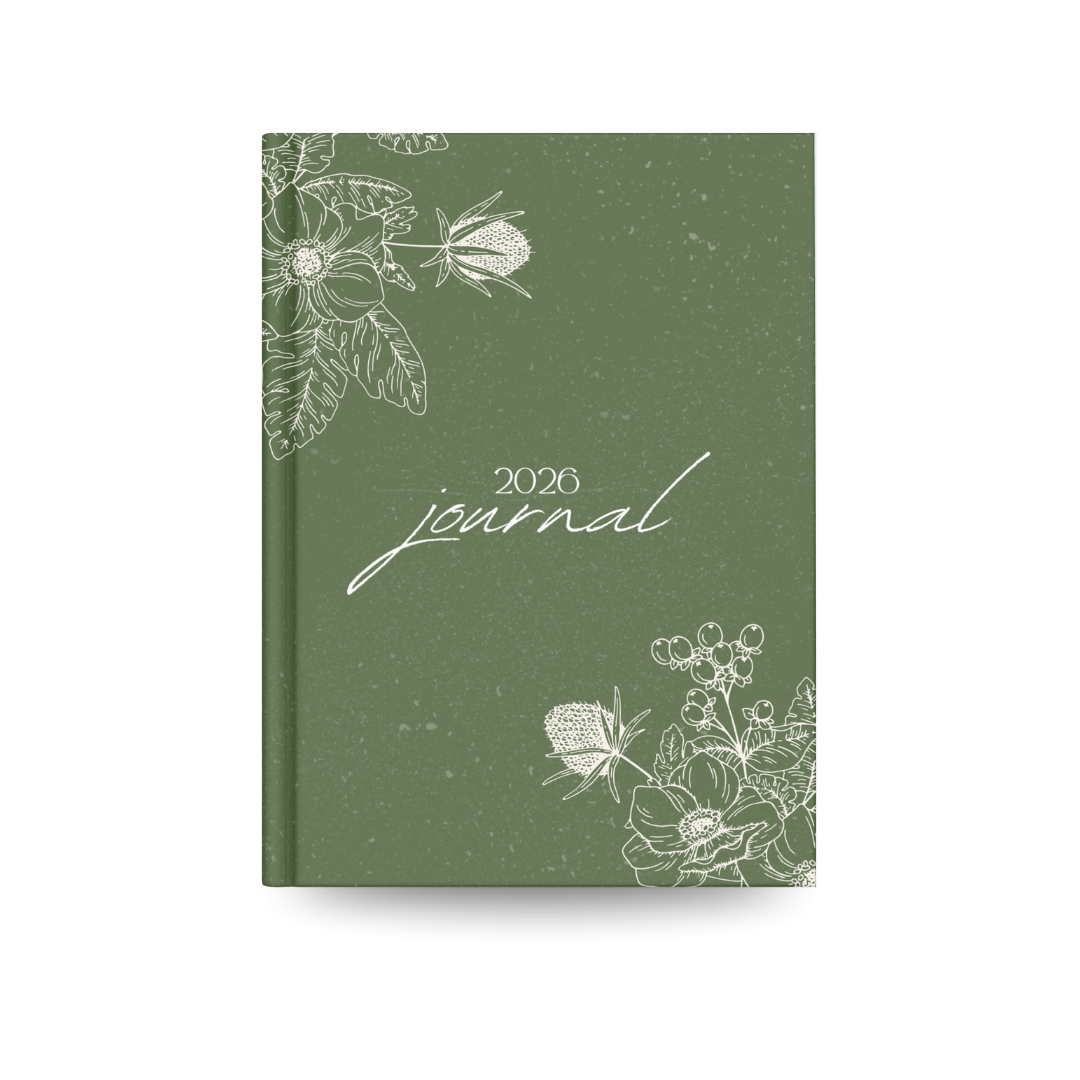 2026 Journal | Botanical Green Daily Writing Notebook