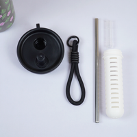 Floral Stainless Steel Tumbler with Straw