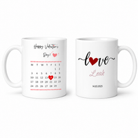Personalized Valentine's Day Ceramic Coffee Mug