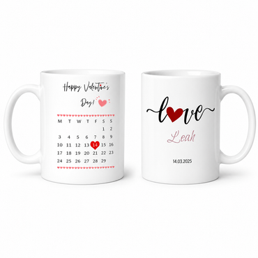 Personalized Valentine's Day Ceramic Coffee Mug