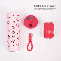 Cherry Blossom Stainless Steel Insulated Tumbler with Straw & Carry Loop