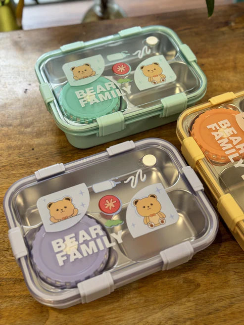 Personalized Bear Family Bento