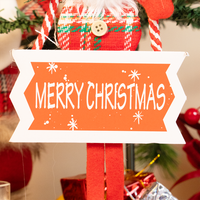 Set-4 Santa Hanging Decoration with “Merry Christmas” Sign