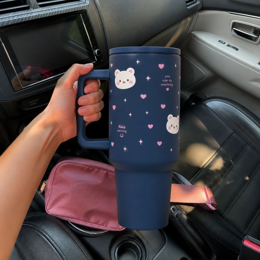 Cute Bear Tumbler with Handle