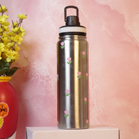 Stainless Steel Floral Printed Water Bottle