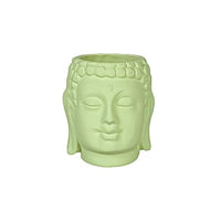 Small Buddha 3.5" Ceramic Pots for Indoor Plants, Planters, Flower, Pots, gamla,Outdoor,Balcony,Home,Round,Garden, Office Decor,Succulent (H - 9 X D - 8.5 cm) (LIHGT GREEN)