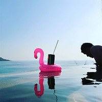 Inflatable Floating Flamingo Drink Holder Pack of 12(Pink Flamingo)