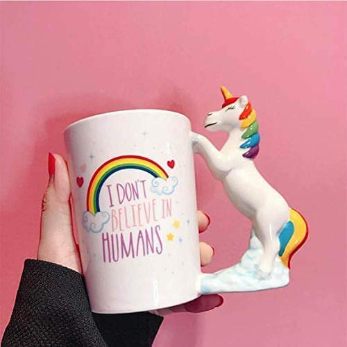 Unicorn Mug 3D Creative Art Coffee Mug Ceramic Milk Cups Travel Mug with Unicorn Handle