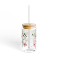 Personalized Cherry Blossom Glass Coffee Tumbler